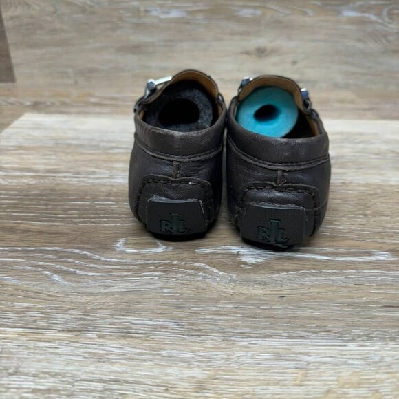 Ralph Lauren Caliana Brown Leather Flats Women's Size 6.5 - Picture 3 of 6